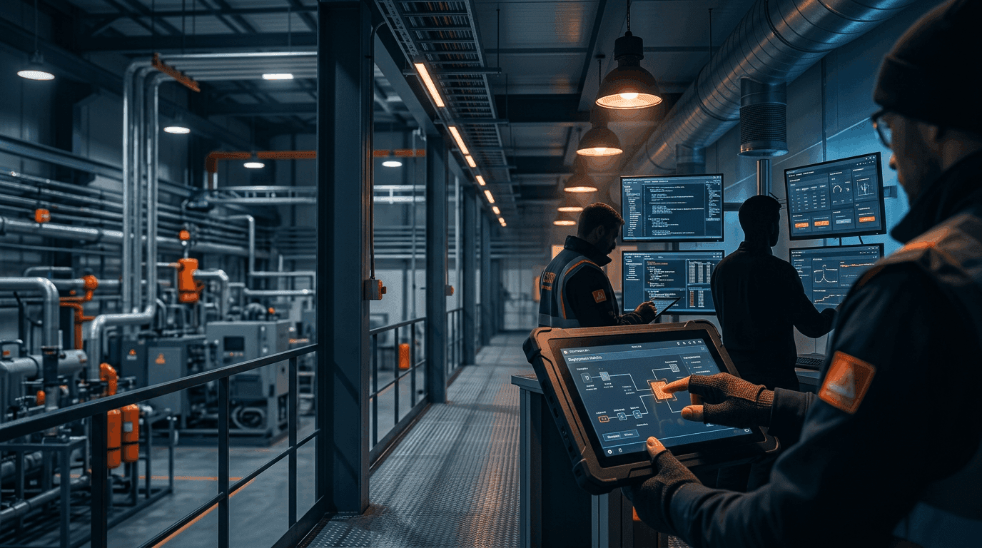 Industrial DevOps Anwendungsfälle — Team in einer modernen Smart Factory